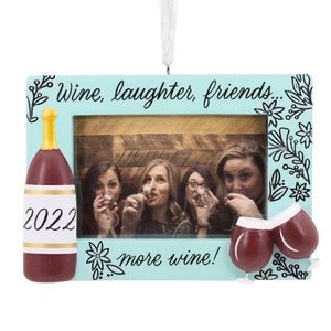 Hallmark Wine Laughter Friends Photo Frame Hallmark Ornament